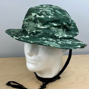 Banana Boat Bucket Sun Boonie Hat Green Camouflage Beach W/ Chinstrap OS